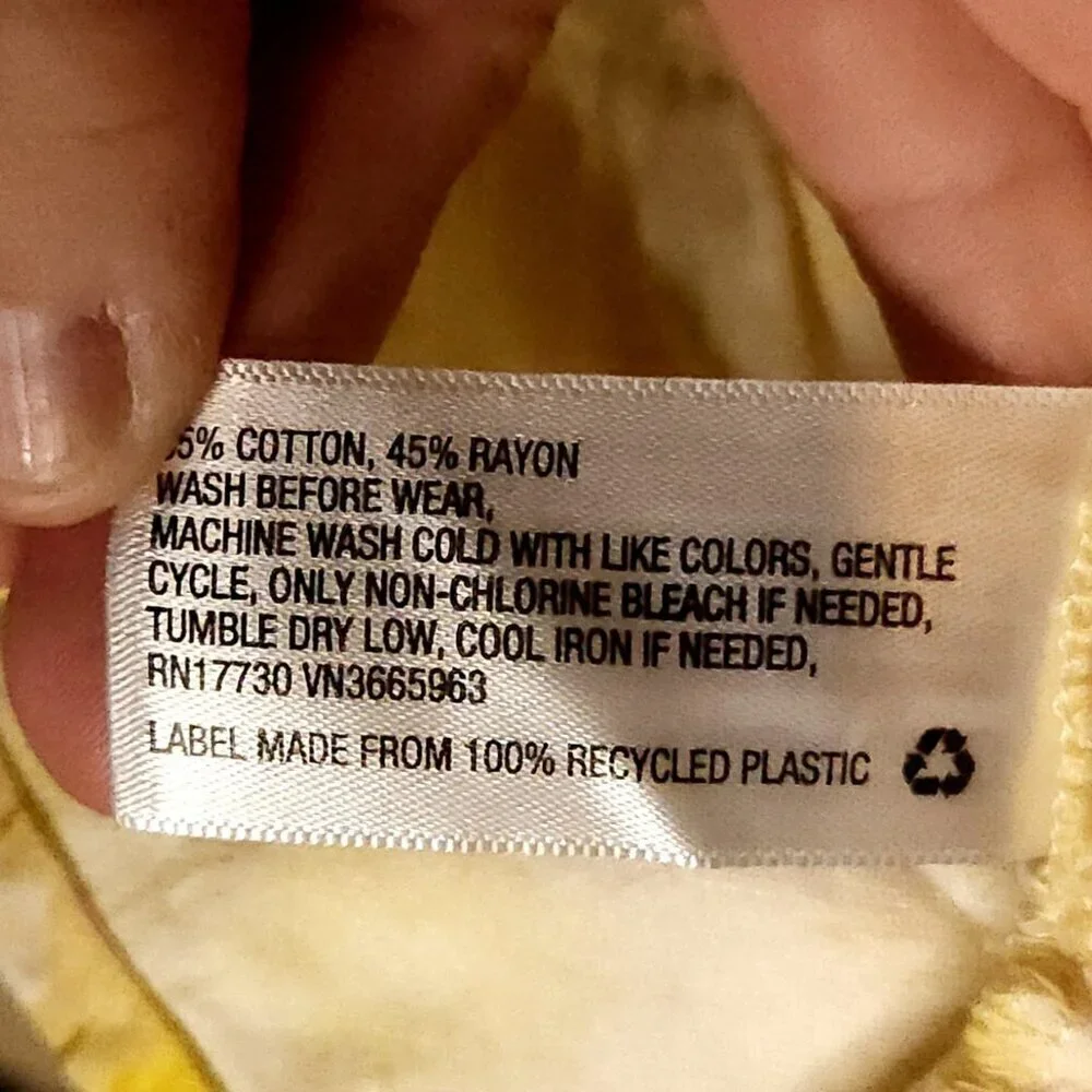 Cat & Jack Girls Yellow Floral Short Sleeve Babydoll Tunic Top 8